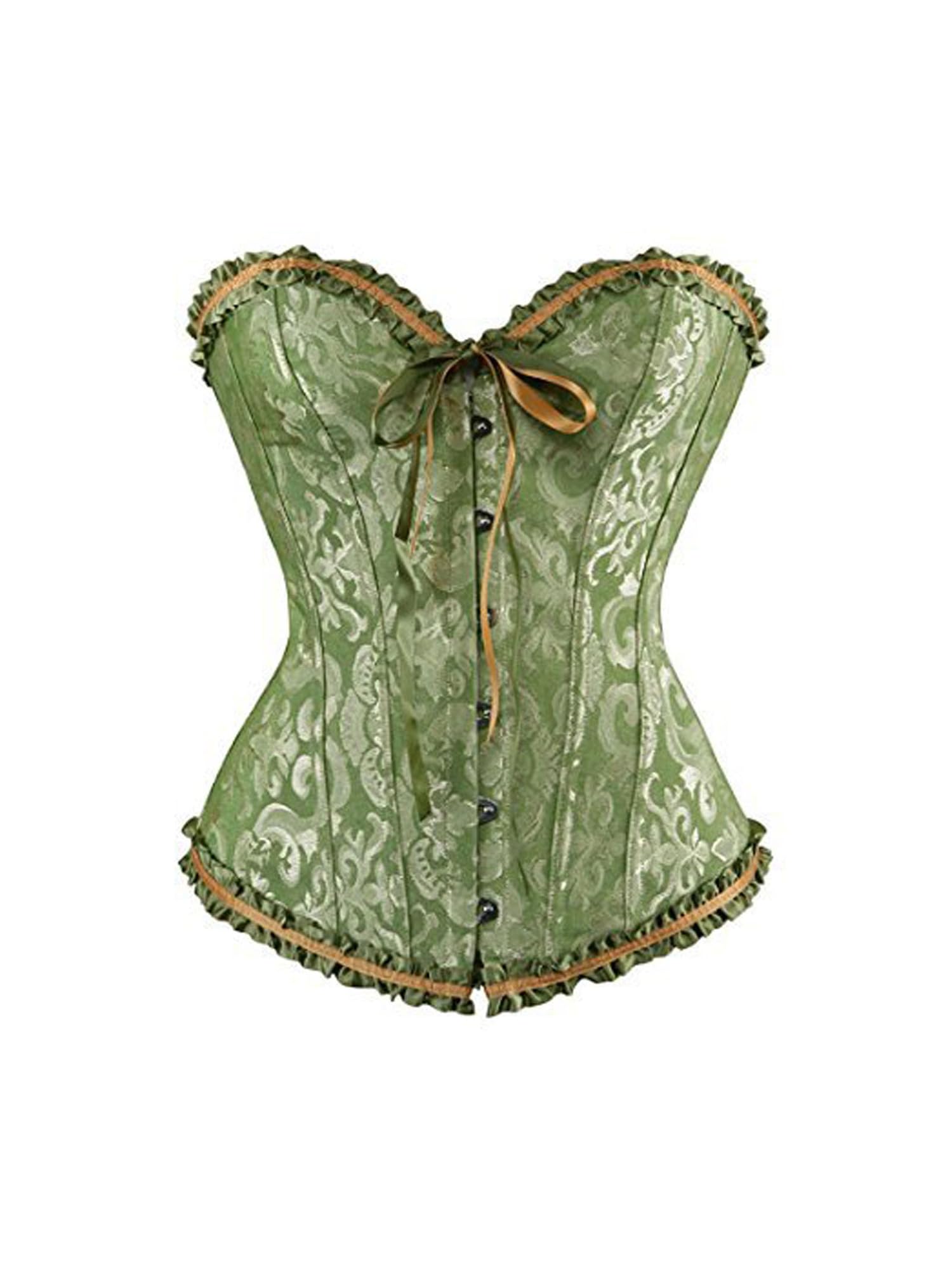 Sexy outfit Damski gorset w dużych rozmiarach Stylowy, kwiatowy, żakardowy gorset gorsetowy Sznurowany gorset modelujący biust