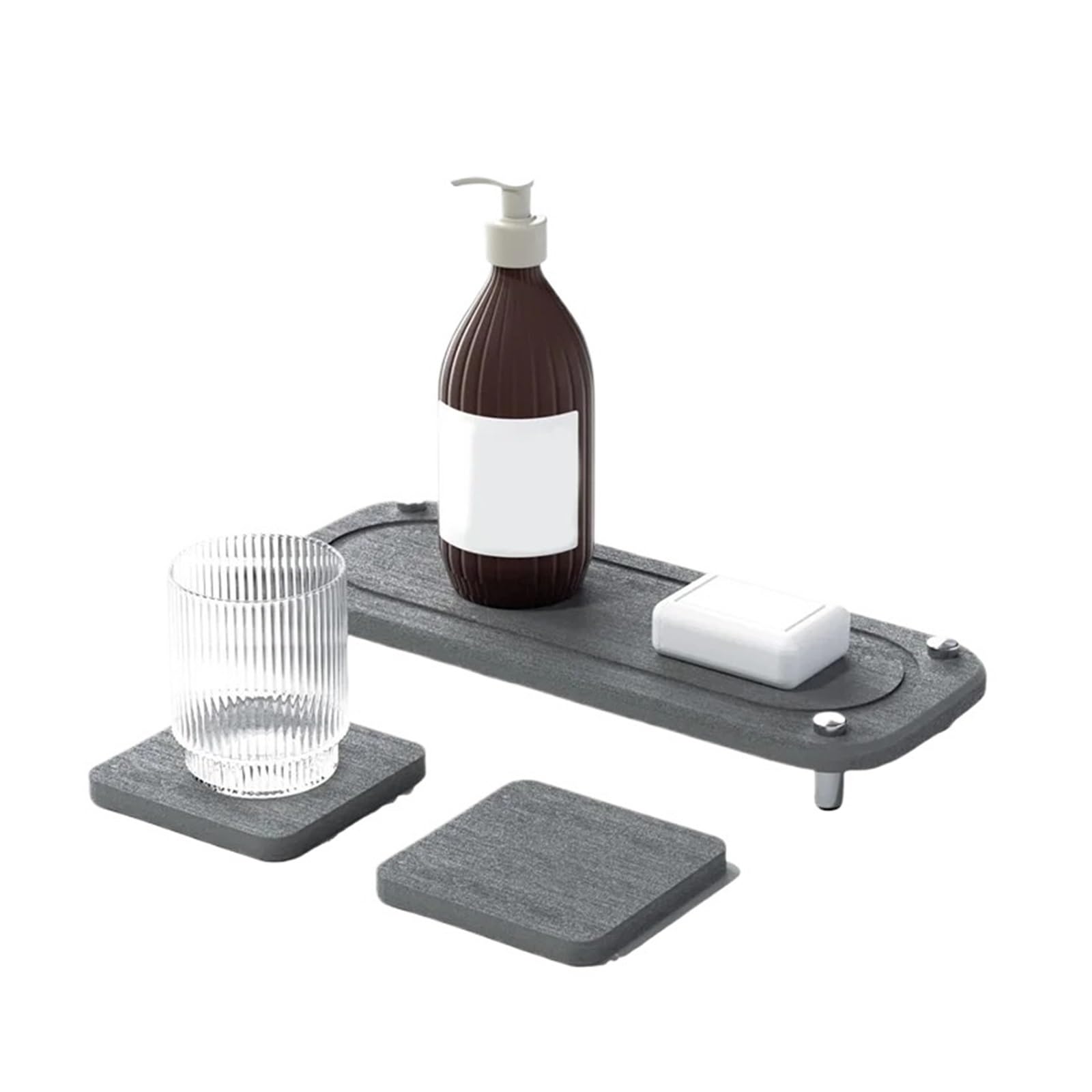 WXNFBDJAUT M-Modern-Instant Quick Dry Sink Kitchen Organizer Tidy, Stone Sink Tray Under Diatomaceous Earth Absorbing Sponge Holder