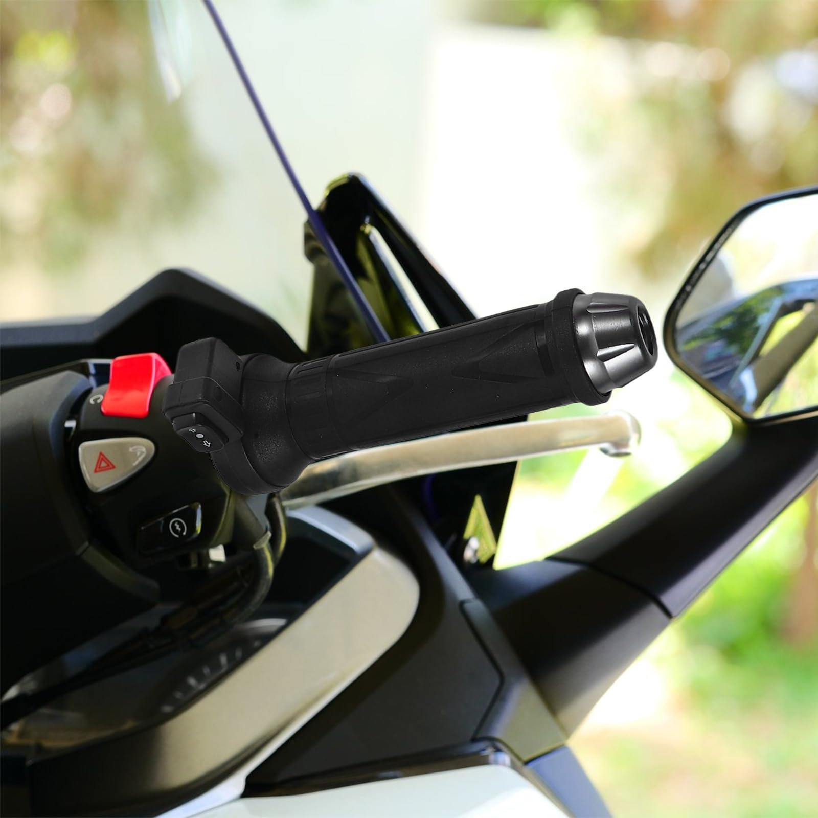 2 Stück Motorrad Heizgriffe 12v für 22mm Lenker, Abs Gummi Schwarz