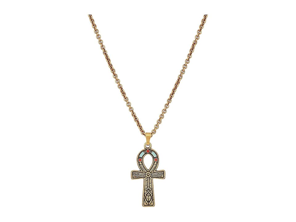 

Alex and Ani 18 in. Large Ankh Necklace (Rafaelian Gold) Necklace