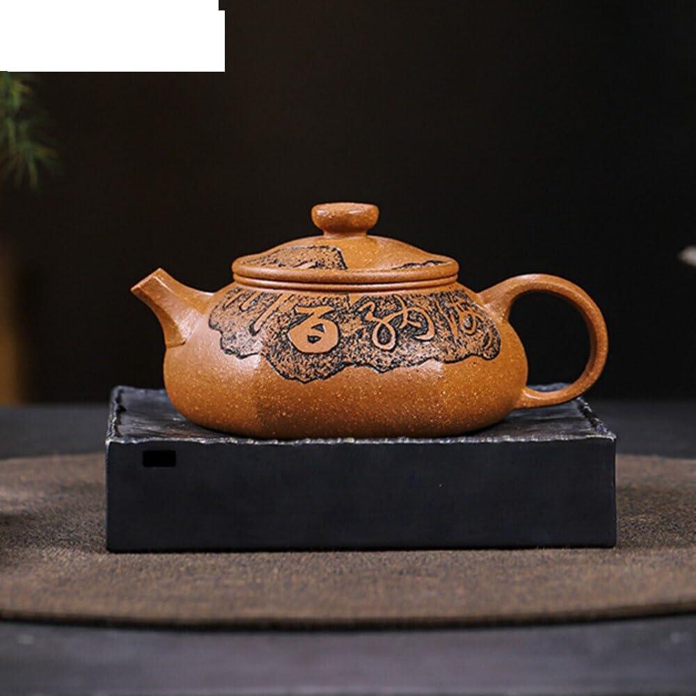 Dzbanki do herbaty 260 ml Antyczne fioletowe gliniane czajniczki do herbaty Ręcznie rzeźbiony zestaw do herbaty Dostawy chińskich czajniczków do herbaty
