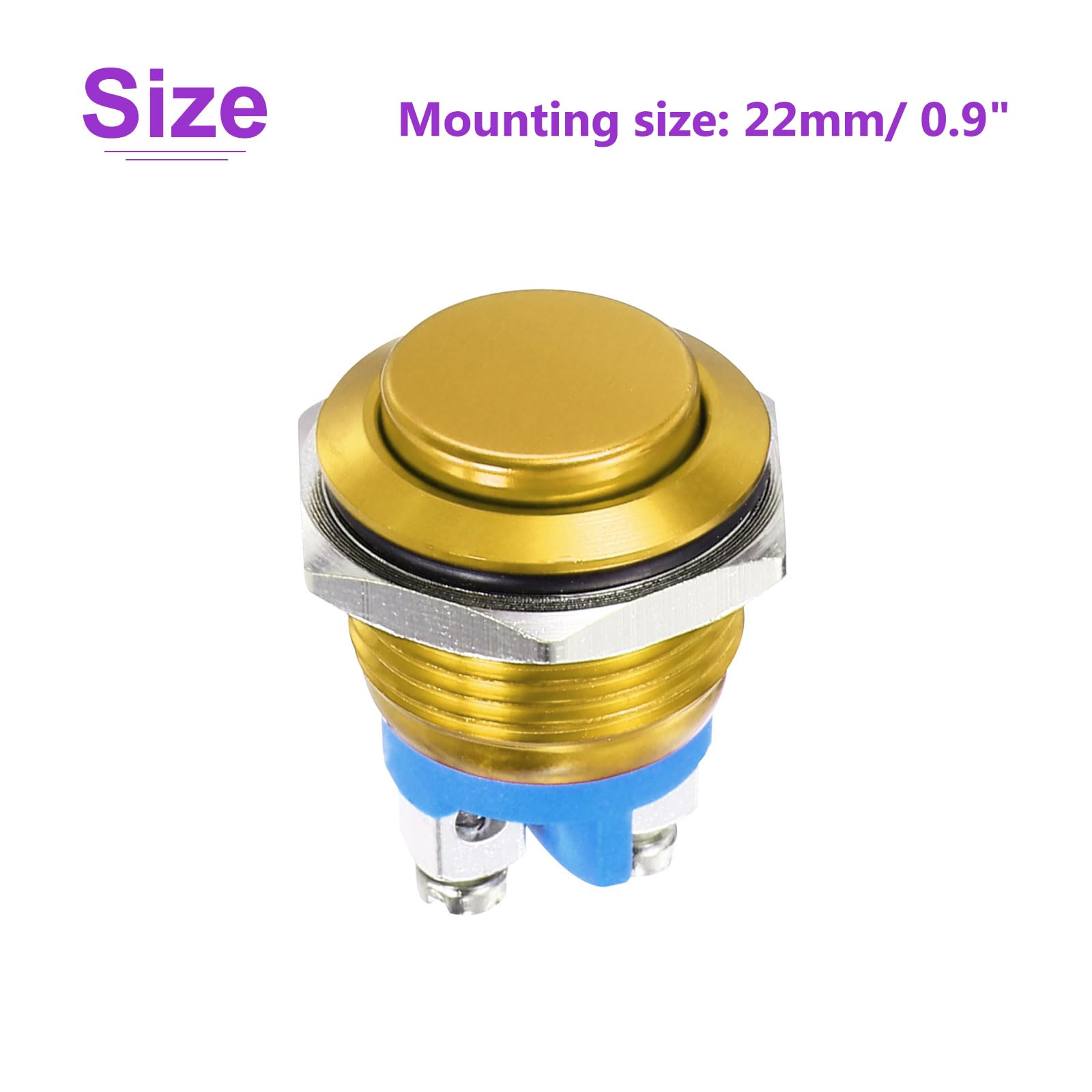 DMiotech 2 Pcs 22mm / 7/8" Push Button Switch - Image 4