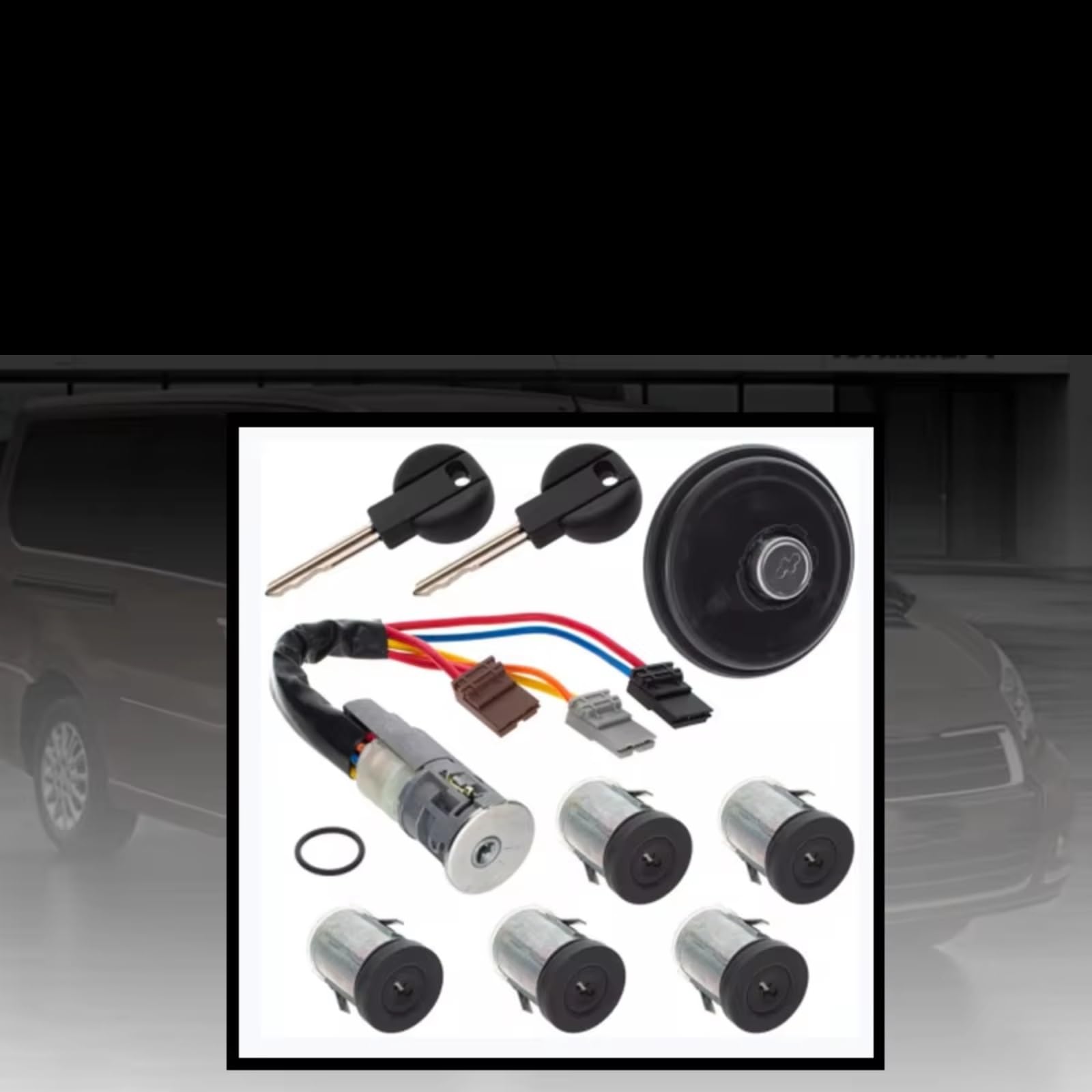 Interruptor De Arranque De Barril Cerradura Encendido Dirección Con Kit De Reparación De Llaves Compatible Con Peugeot Para Expert 1995-2006 4162F4 Clausor Bombín Arranque Kit