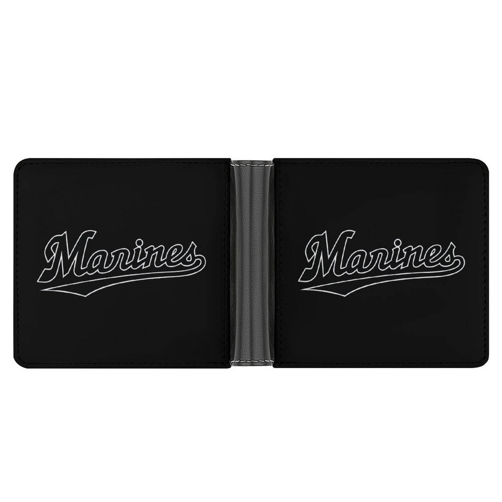 Amazon.co.jp: 千葉ロッテマリーンズ 革財布 二つ折財布 メンズ