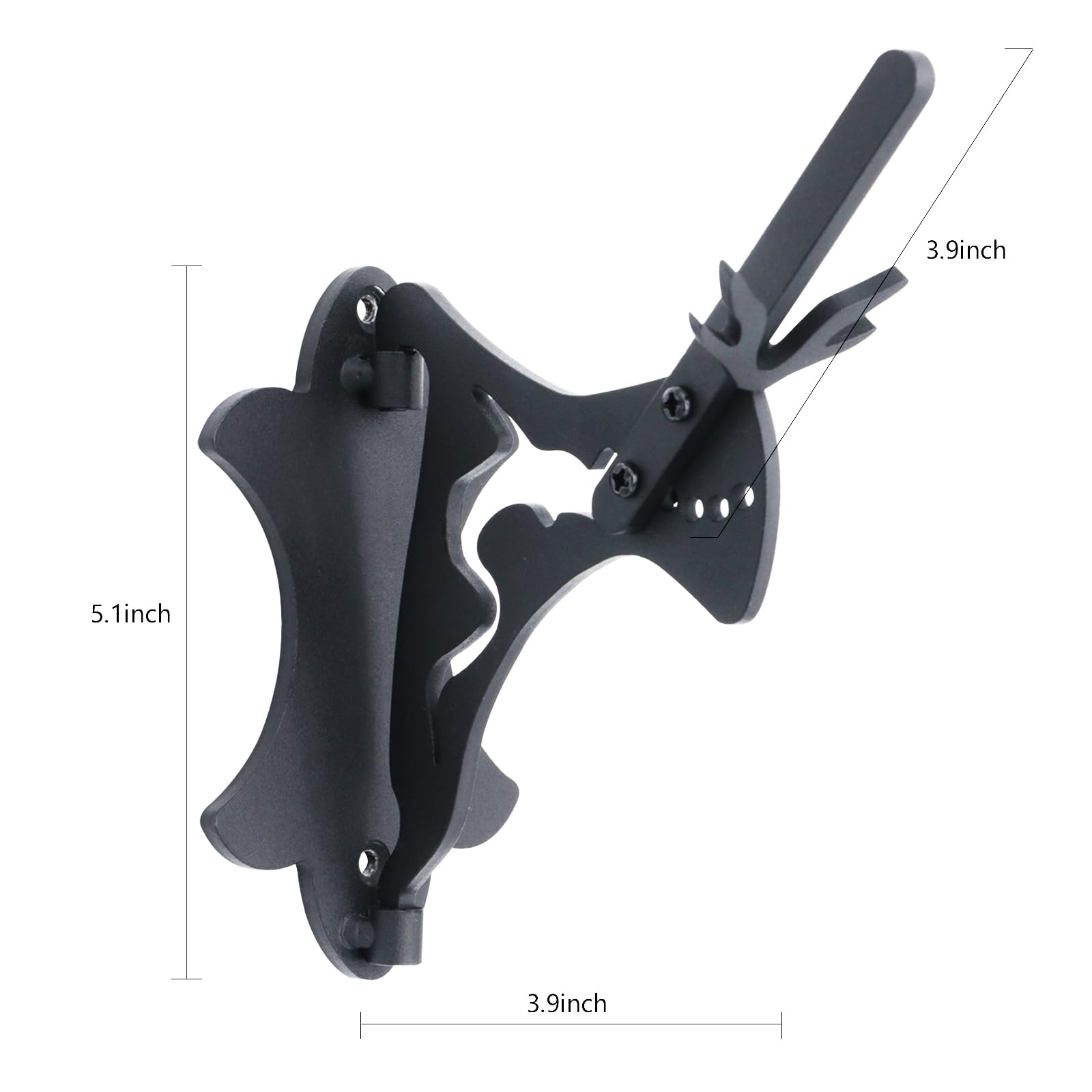 Skull Hanger European Mount Adjustable Bone Bracket Trophy Mounts for Hanging and Mounting Deer, Aoudad, Bear, Buffalo, Pronghorn, Alligator Skulls for Display (Black 1 Pack)