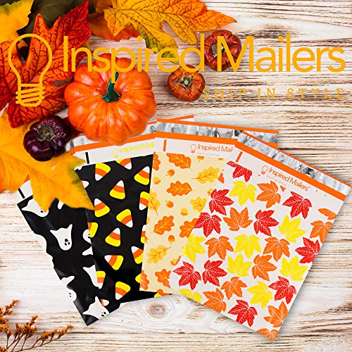 Image of Inspired Mailers - Poly Mailers 10x13-100 Pack - Fall Foliage - Shipping Envelopes for Clothing - Poly Bags for Shipping - Poly Mailer Bags - Mailing Envelopes