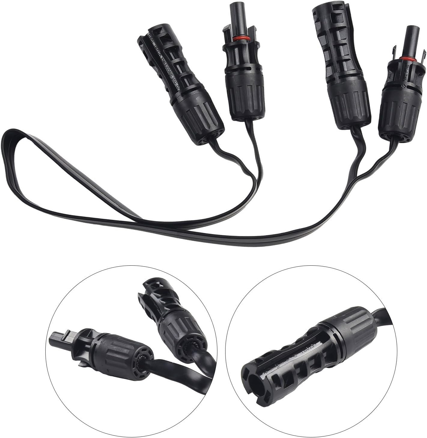 Solar Power Made Simple Flexible Cable Connectors for Panels Each at a Length of 0 5m and Rated at 1KV