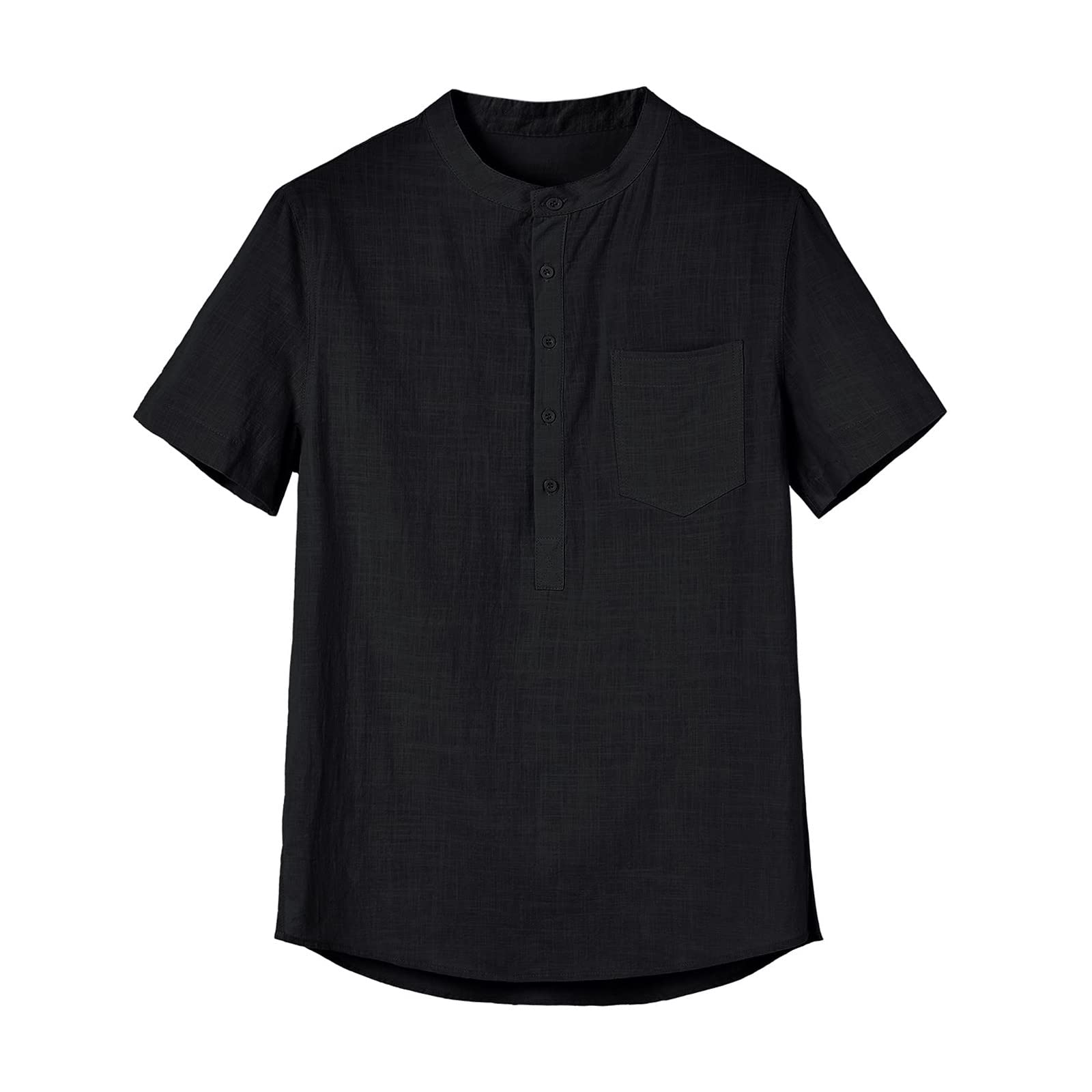 HUTcPNy Camisa Estampada Hombre Tallas Grandes Verano Botones Algodon Lino Funky Camisas de Flores Camisa Cuadros Hombre Verano Manga Corta
