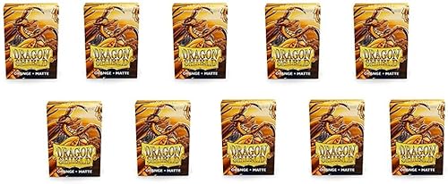 Miniatura 5 de Dragon Shield - Paquete de 10 fundas para tarjetas de 60 unidades color naranja japonés mate