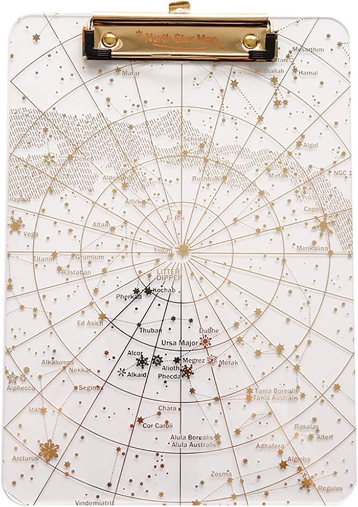 PIAOLING 多機能の創造的な星空クリップボードA4プラスチッククリップはハングすることができます (サイズ : 5 pack)
