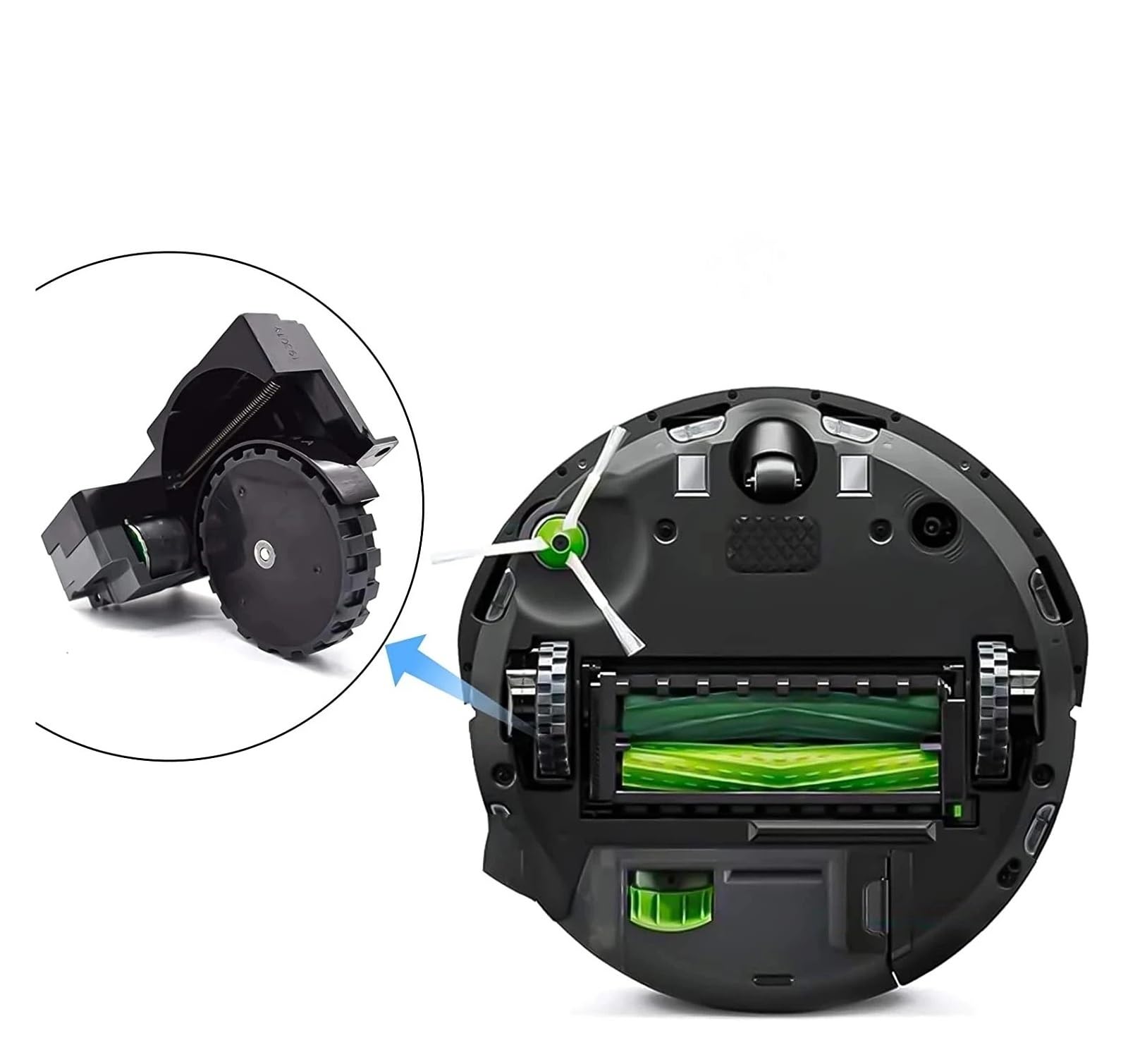 Ruote Ambulanti for Robot Aspirapolvere, Compatibili Con Roomba, Accessori for Aspirapolvere Serie I7 I7 + I8 I8 + I6 I6 + I4 I3 I3 + J7 E5 E6 E7(Left)
