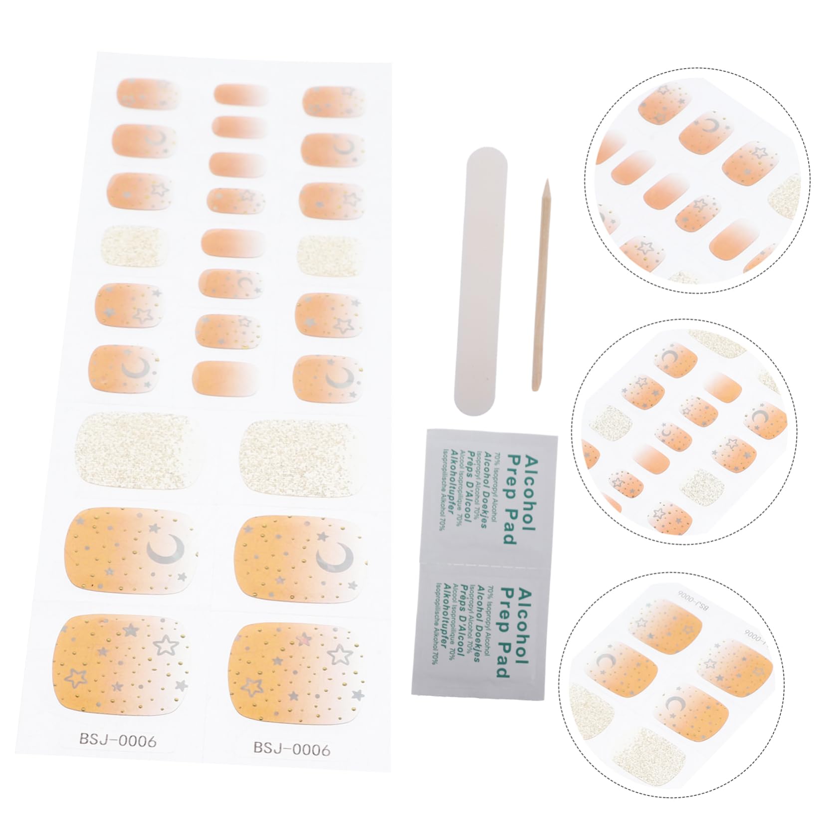 Didiseaon 5 Set Adesivi Per Unghie in Gel Attaccare Le Strisce Di Smalto Per Unghie Adesivi Per ie Adesive in Gel Smalto Per Strisce Per ie e ie