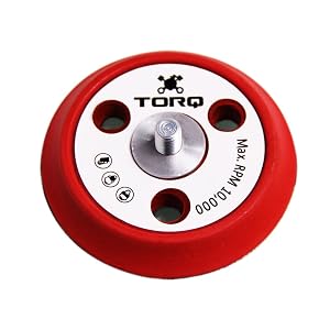 Chemical Guys Torq BUFLC 200 R5 Dual-Action Backing Plate with Hyper Flex Technology Red 3 Inch