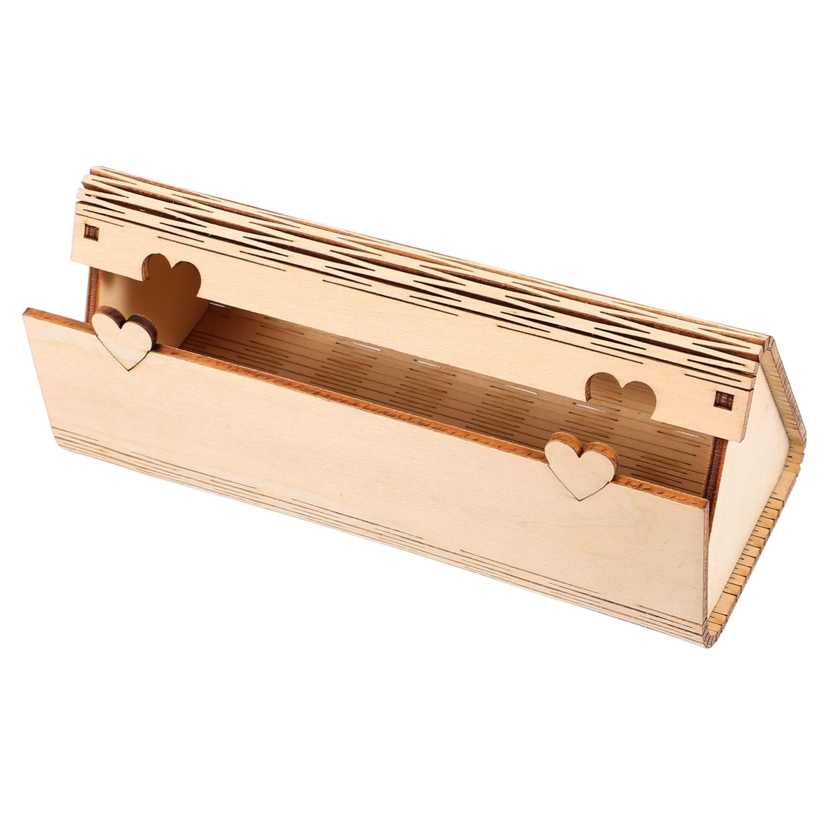 Veemoon Holzfutterbrillenschachtel Brillenetui Augenbrille Gehäuse Gläser Aufbewahrungsboxen Sonnenbrillen-Organizer Spitze Glaskasten Brille Fall Etui für Brillen hölzern