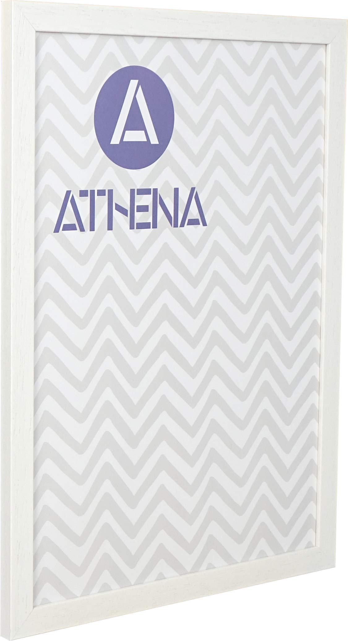 Athena White Woodgrain Premium Wood Picture Frame - 30 X 40Cm With Clear Styrene Sheet & Wall Mounted Hook