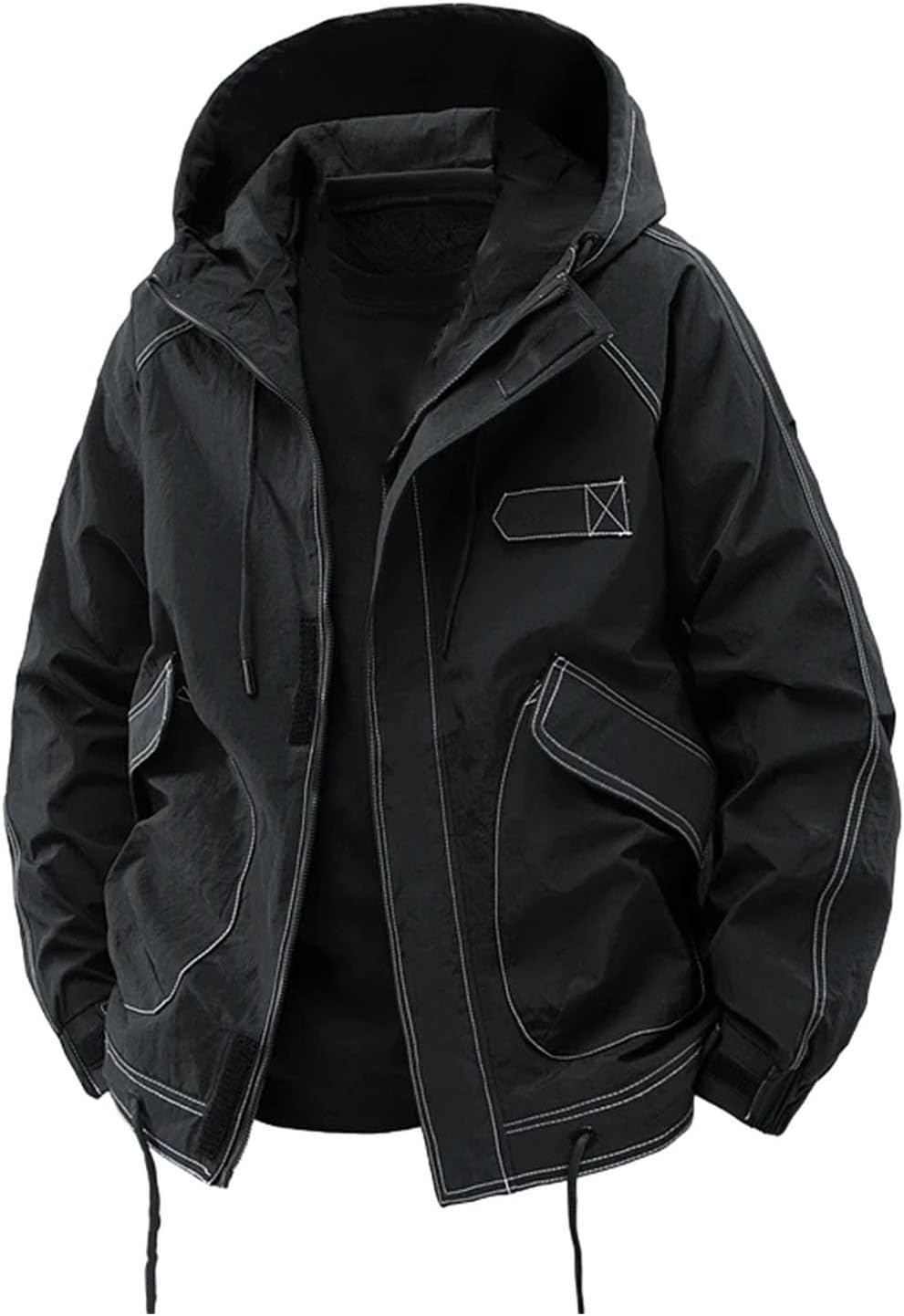 Men's Hooded Down Outdoor Camping Trekking Jacket Windproof Warm and Comfortable Casual Top