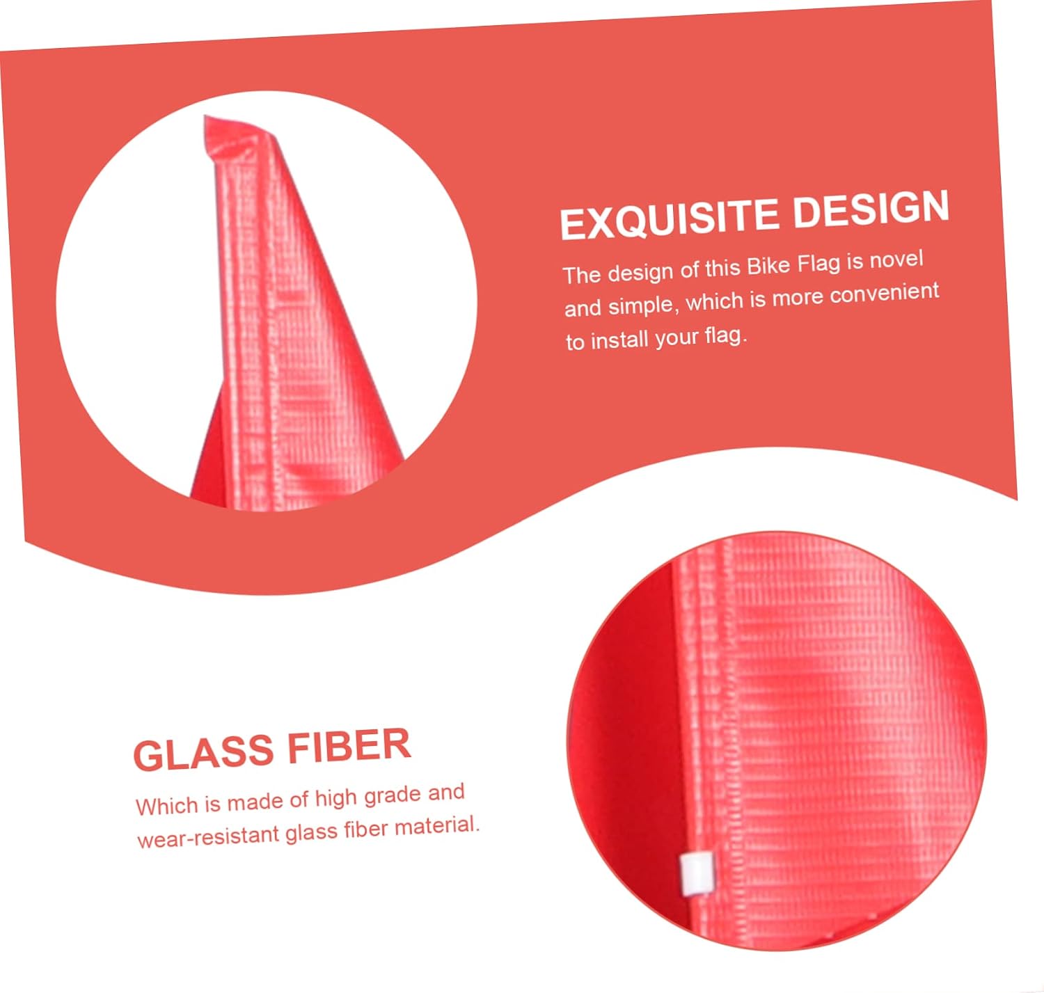 BESPORTBLE 1set Portable Boy Girl Cycling Safety Flags Pole Tear-resistant Flags for Enhanced Visibility Trailers and Scooters