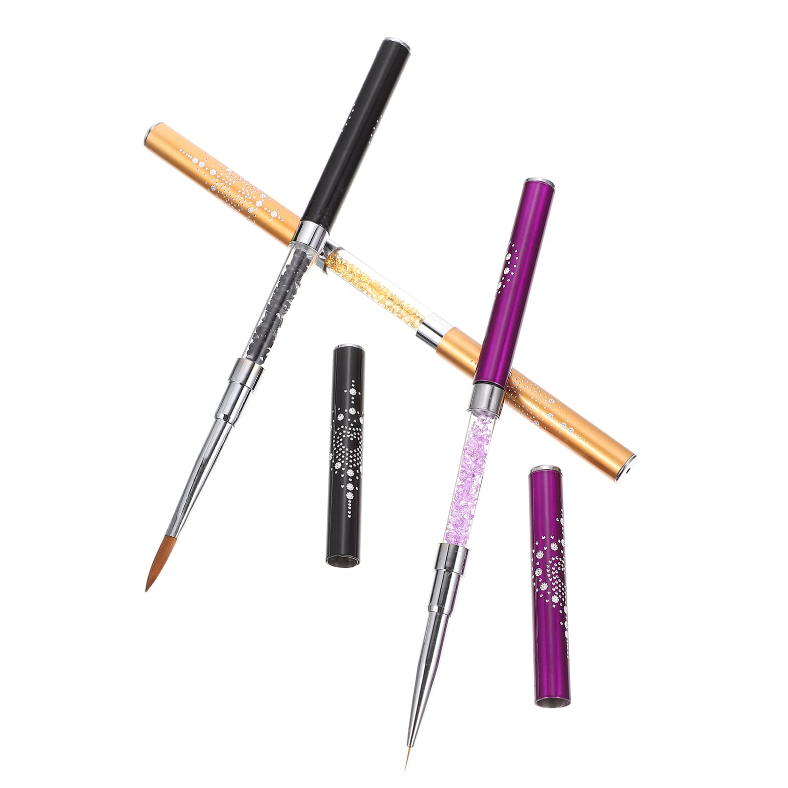 FOMIYES 6piezas Pinceles Para Arte De Uñas Doble Punta Herramientas De Manicura Para Diseño y Decoración De Uñas