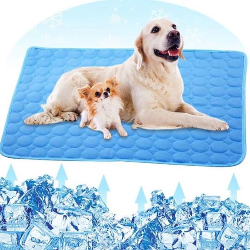 SWZEC hundeliebling pet cool v.3 Premium kühlmatte für Hunde,kühlmatte Katze,Cat Cool Premium Kühlmatte für Katzen (M 62X50,Pink)