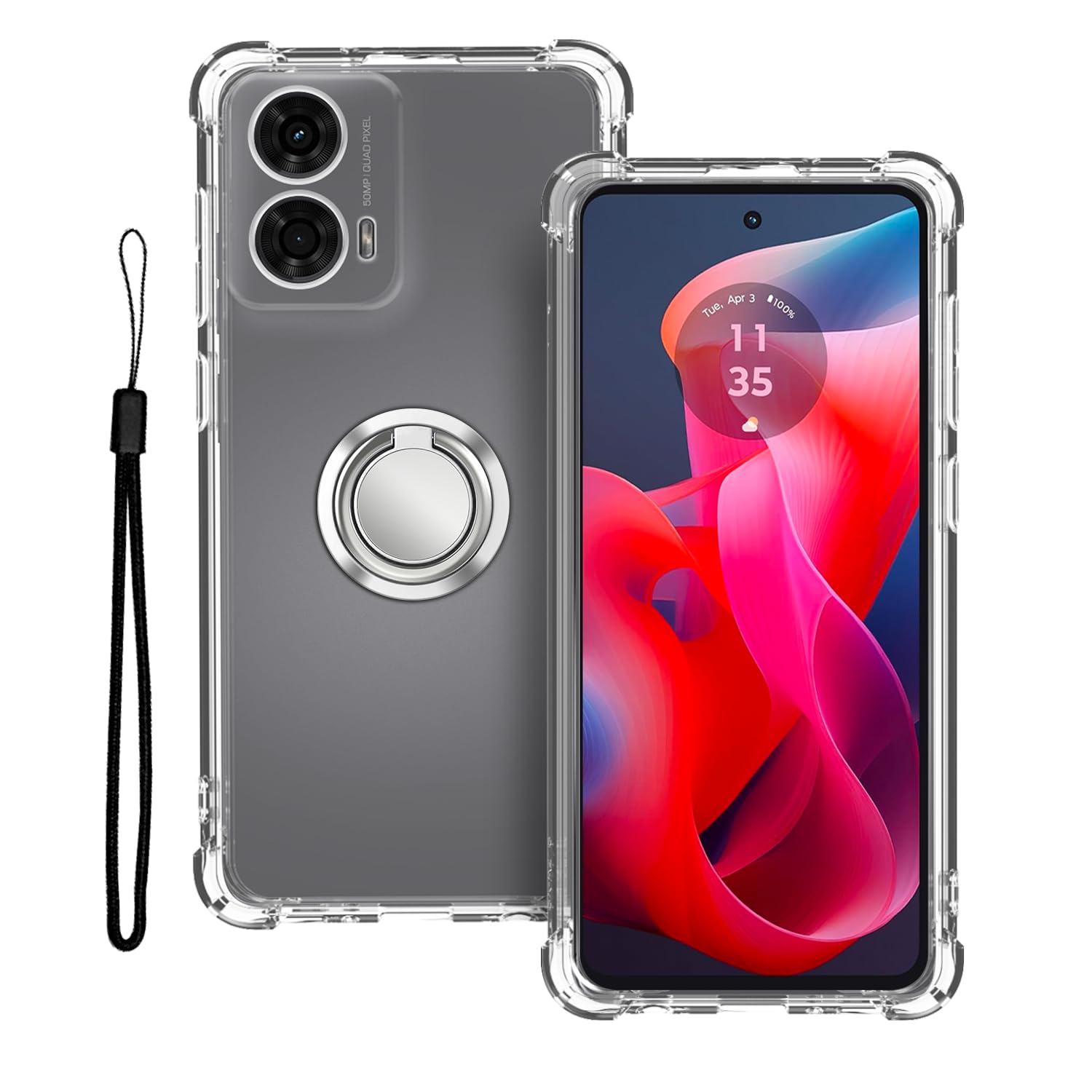 Amazon.co.jp: Motorola(モトローラ) Moto G24 ケース カバー + リング