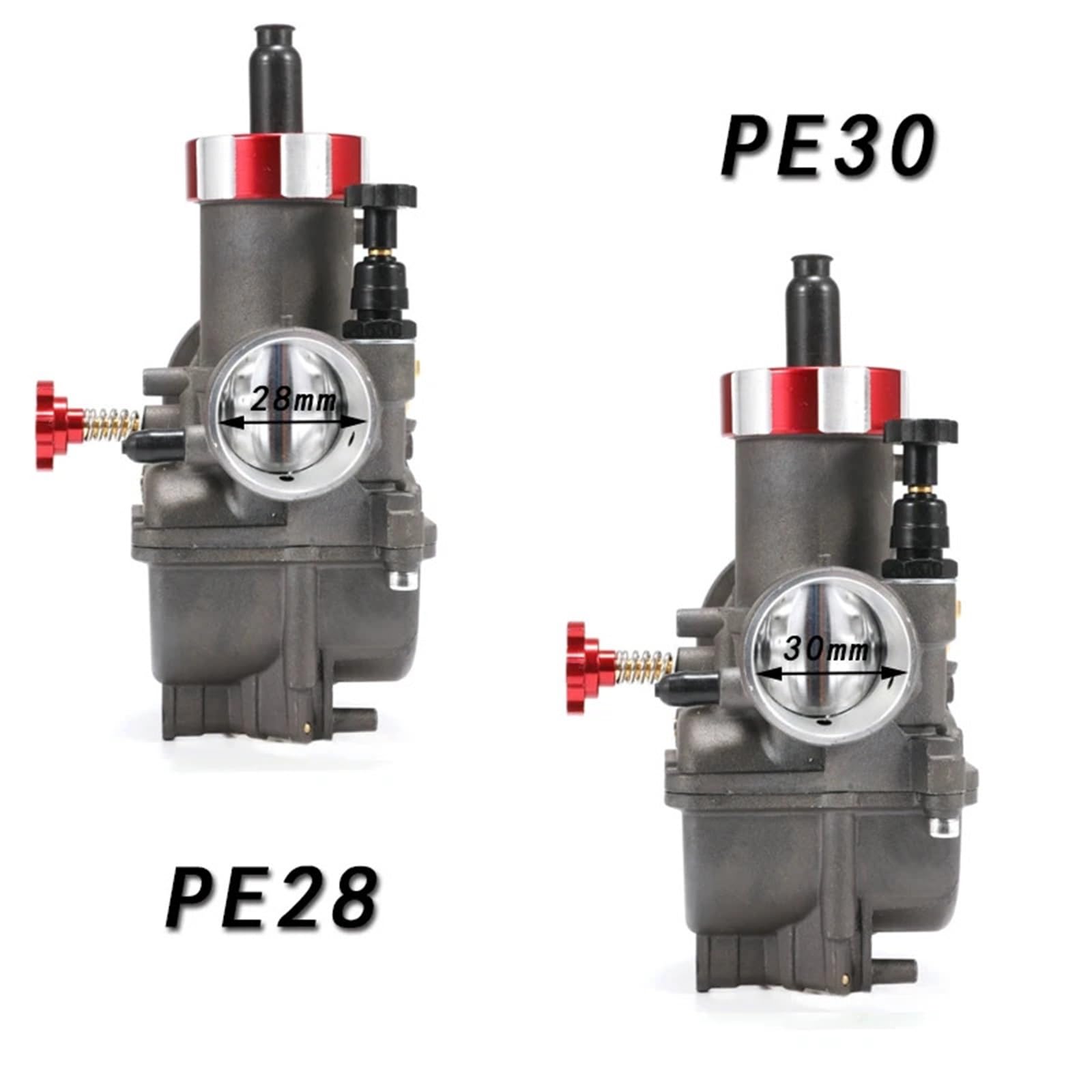 Gaźnik motocyklowy PASUJE DO PE28 28mm PE30 30mm Gaźniki wyścigowe Ręcznie wyciągane CNC do motoroweru, skutera, ATV Gaźniki motocyklowe(Manual PE30)