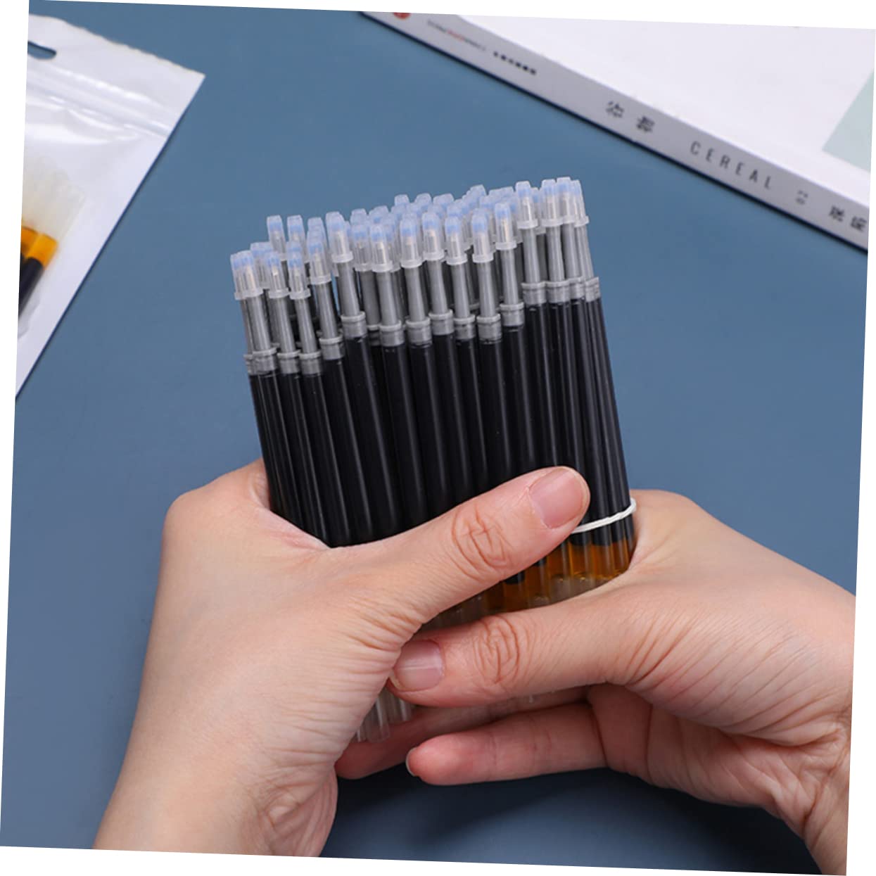 3 Set Ricarica Di Ricambio Ricariche Penne Refill Penne E Ricariche Ufficio Distributore Ricariche Per Penne A Inchiostro Per Studenti Penna Gel Punta Fine Plastica 150 Pezzi * 3