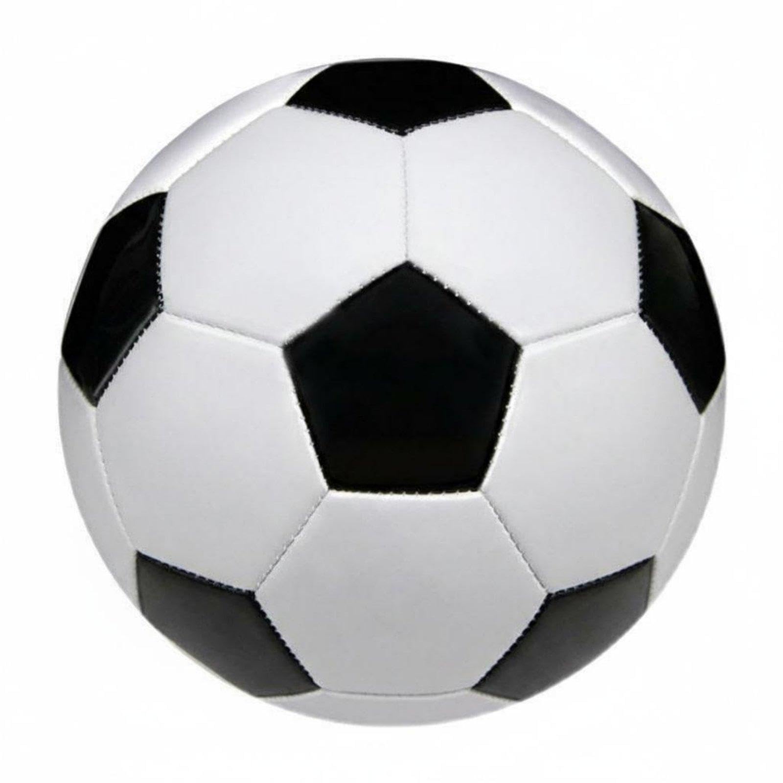Classic Black and White Soccer Ball Official Size & Weight Machine-Stitched Soccer Ball Construction Machine Stitched Football for Junior, Park Black White Size 5-image-42