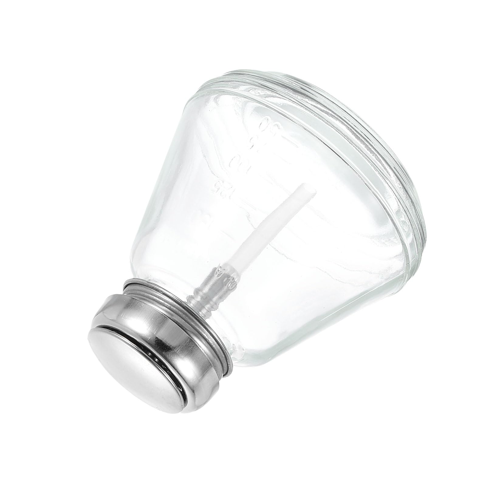 QUARKZMAN Dispenser Alcol Solvente 180ml(6.1oz) Bottiglia Pompa Liquida a Spinta Conica con Tubo Plastica e Nucleo Rame per Rimuovi Smalto Acetone
