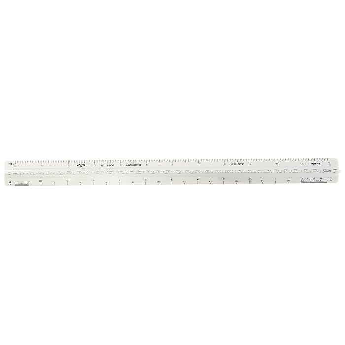 Buy Alvin, High Impact Plastic Architect Triangular Scale, White