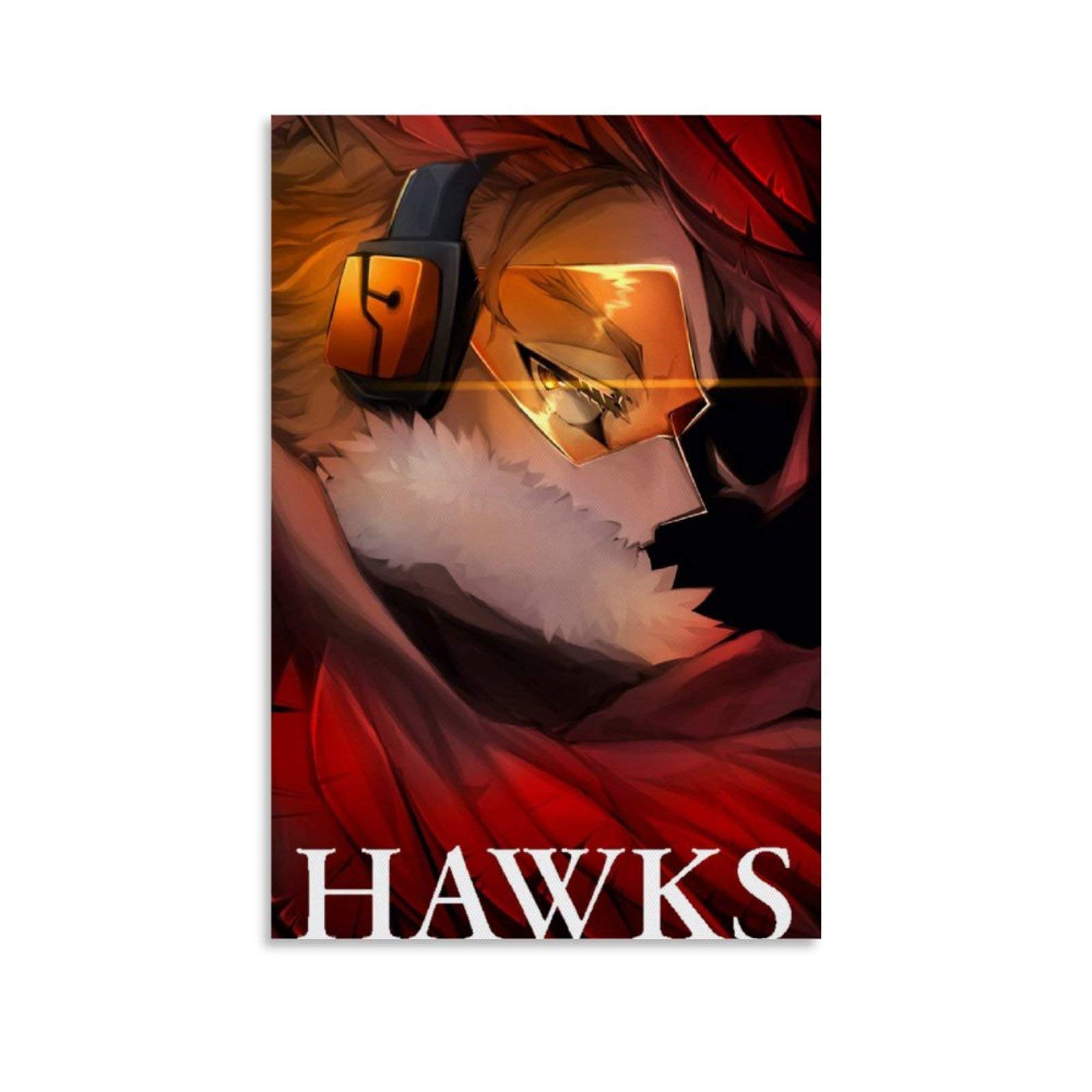 SDFF Hawks Mha Background Canvas Art Poster and Wall Art Picture Print Modern Family Bedroom Decor Posters 12x18inch(30x45cm)