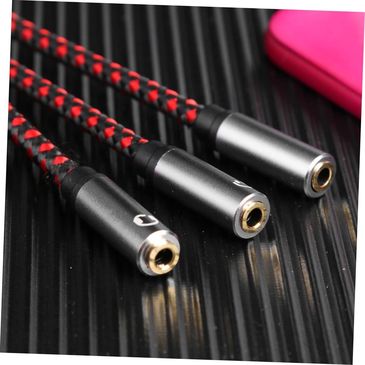 HOMSFOU 3piezas Cable Divisor De Audio y Splitter De Extensión Adaptador De Auriculares para Conectar Múltiples Dispositivos De Sonido Compatible y Otros Dispositivos Portátiles