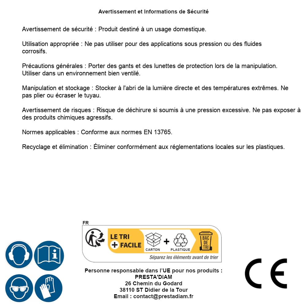 Transparenter Schlauch, 5 m, Durchmesser 76 mm, flexibel und robust, ideal für verschiedene Anwendungen. D-Work