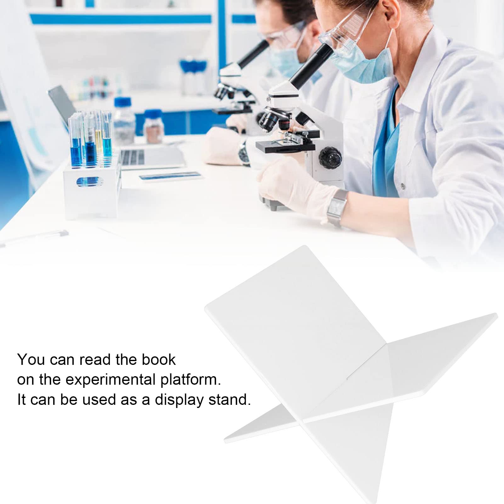 NDNCZDHC Acrylic Book Holder 2pcs Book Stand Display for Books, Magazines, X Shaped Cookbook Stand Reading Great for Home Bookstand