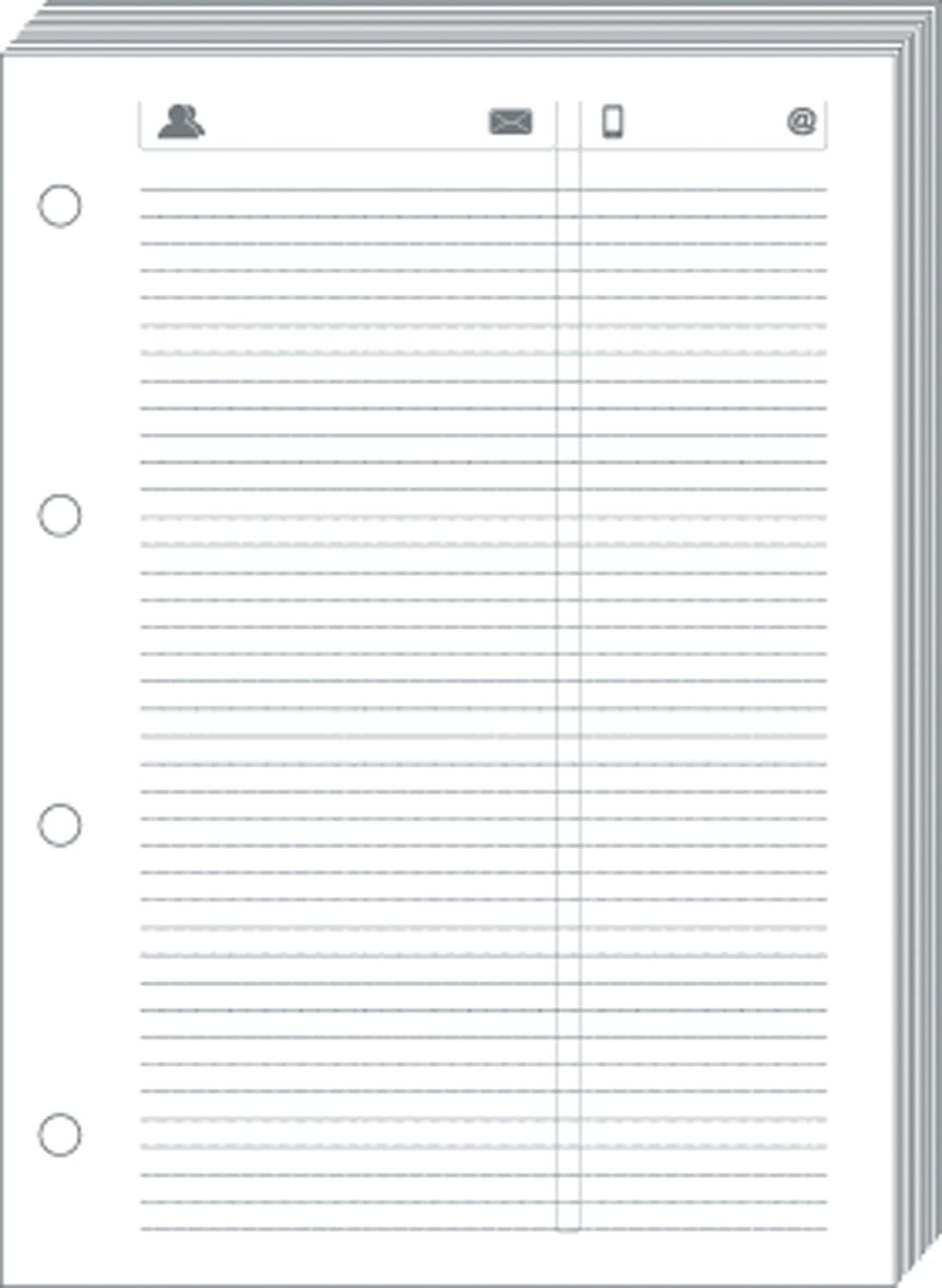 QUO VADIS - Notepads - Refill Sheets for Lined Phone for Timer 17 Quo Vadis 721002Q Mini