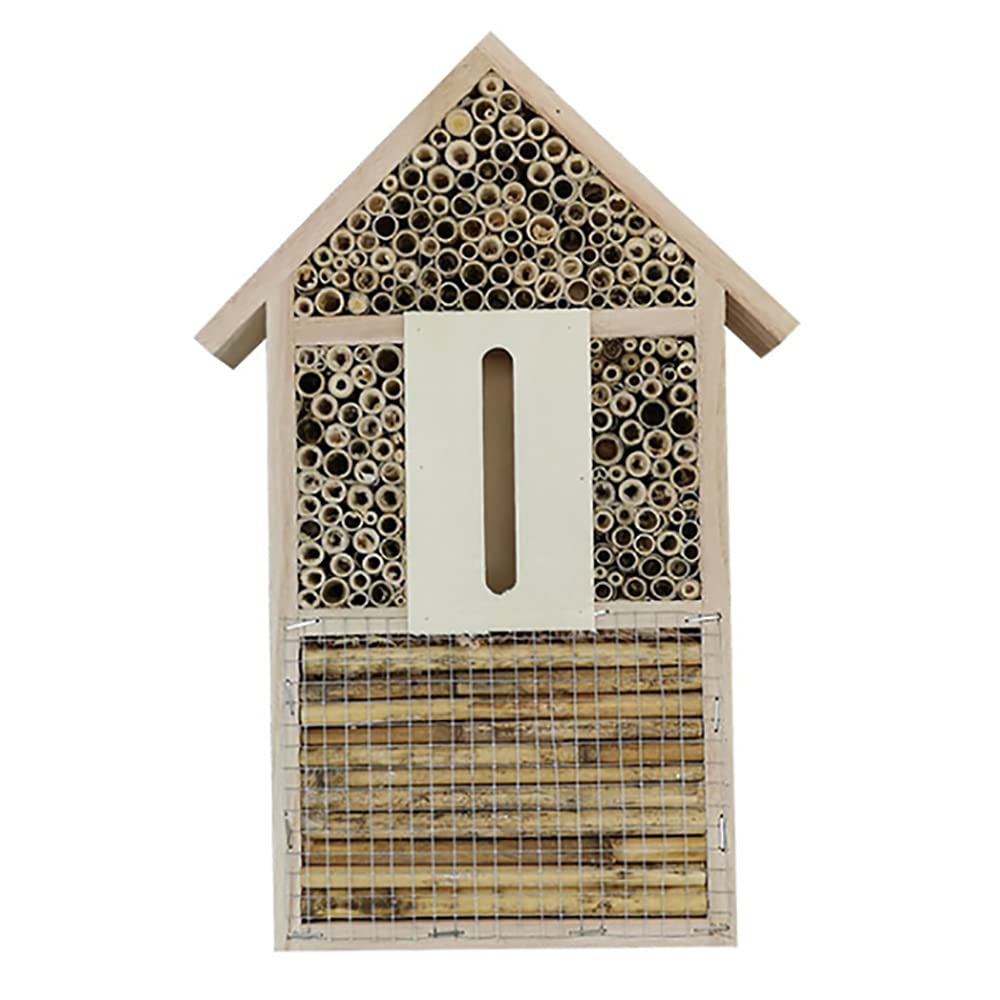 Hoteles de madera multi al aire libre del insecto de la calidad multi del hotel de la casa de la abeja de gran tamaño para Mariposas, escarabajos, colmenar-Tamaño 29,5 x 15 x 4 cm