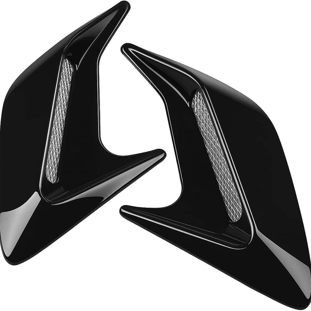 2Pc Car Air Flow Intake Side Vent Hood Cover for XEV 9e All 2021-24 Onwards Models of Mahi-ndra Car Decorative Side Air Scoop Flow Vent Protection, Universal Bonnet Vent Cover (Black)-image-49