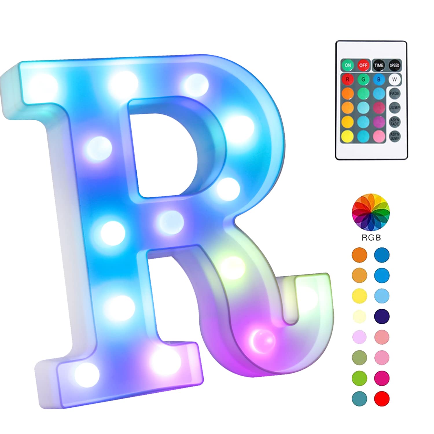 LED Letter Lights Battery Powered Marquee Light Up Letter Signs Remote