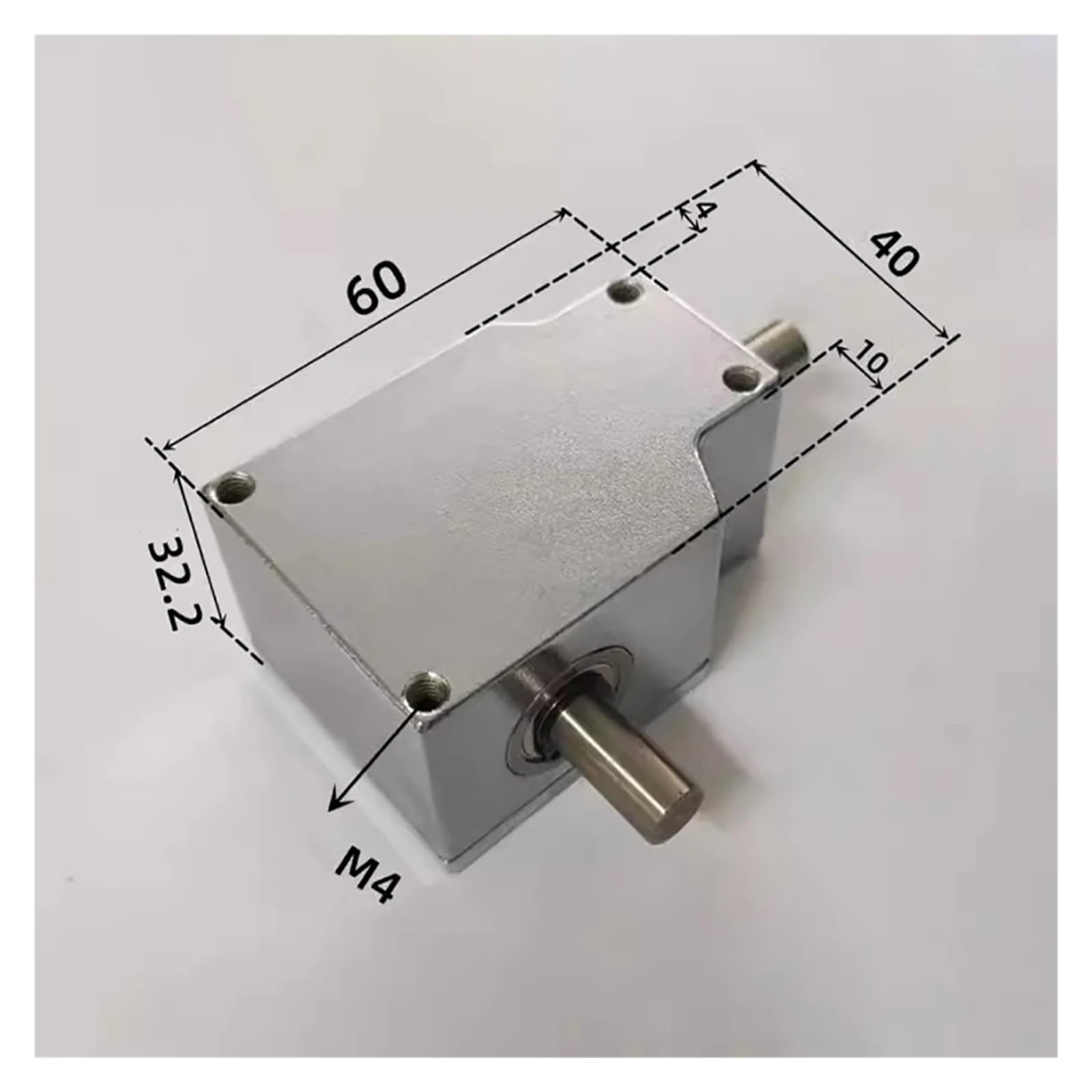 Przekładnia kątowa nawrotna ślimakowa przekładnia stożkowa 90 stopni Komutator Przełożenie 1:1 Średnica wału wyjściowego 8MM Moduł DIY(2 Output Shaft)