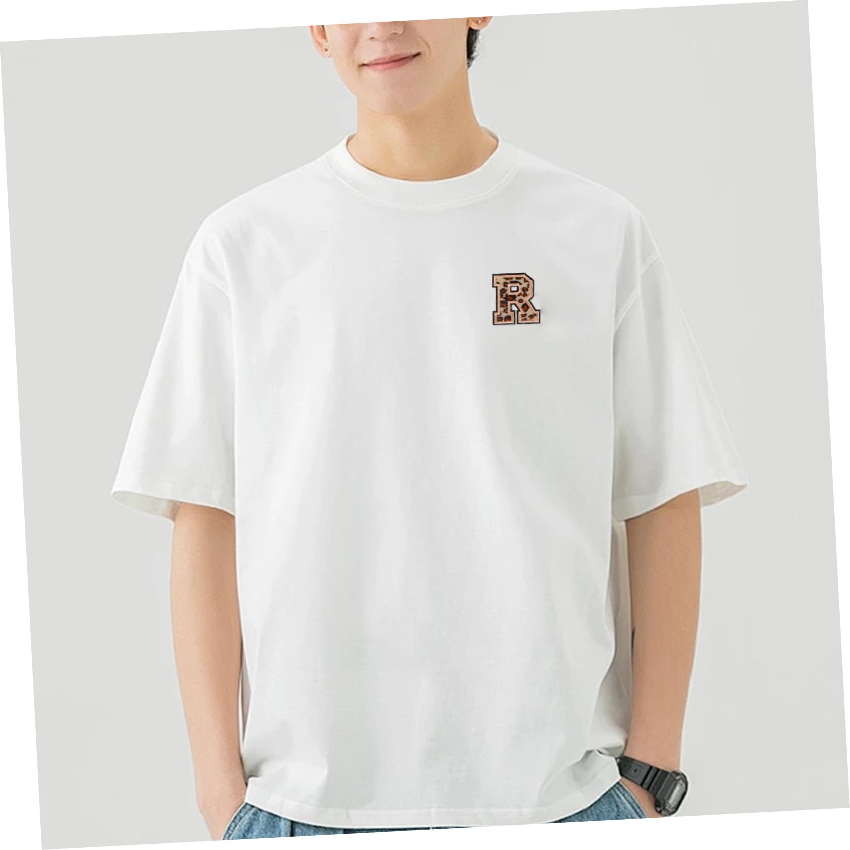 52pezzi Toppe Termoadesive Lettere Per Abbigliamento Decorazioni Ferro Da Stiro Per Riparazioni e Fai Da Te Per Jeans Zaini e Accessori Moda