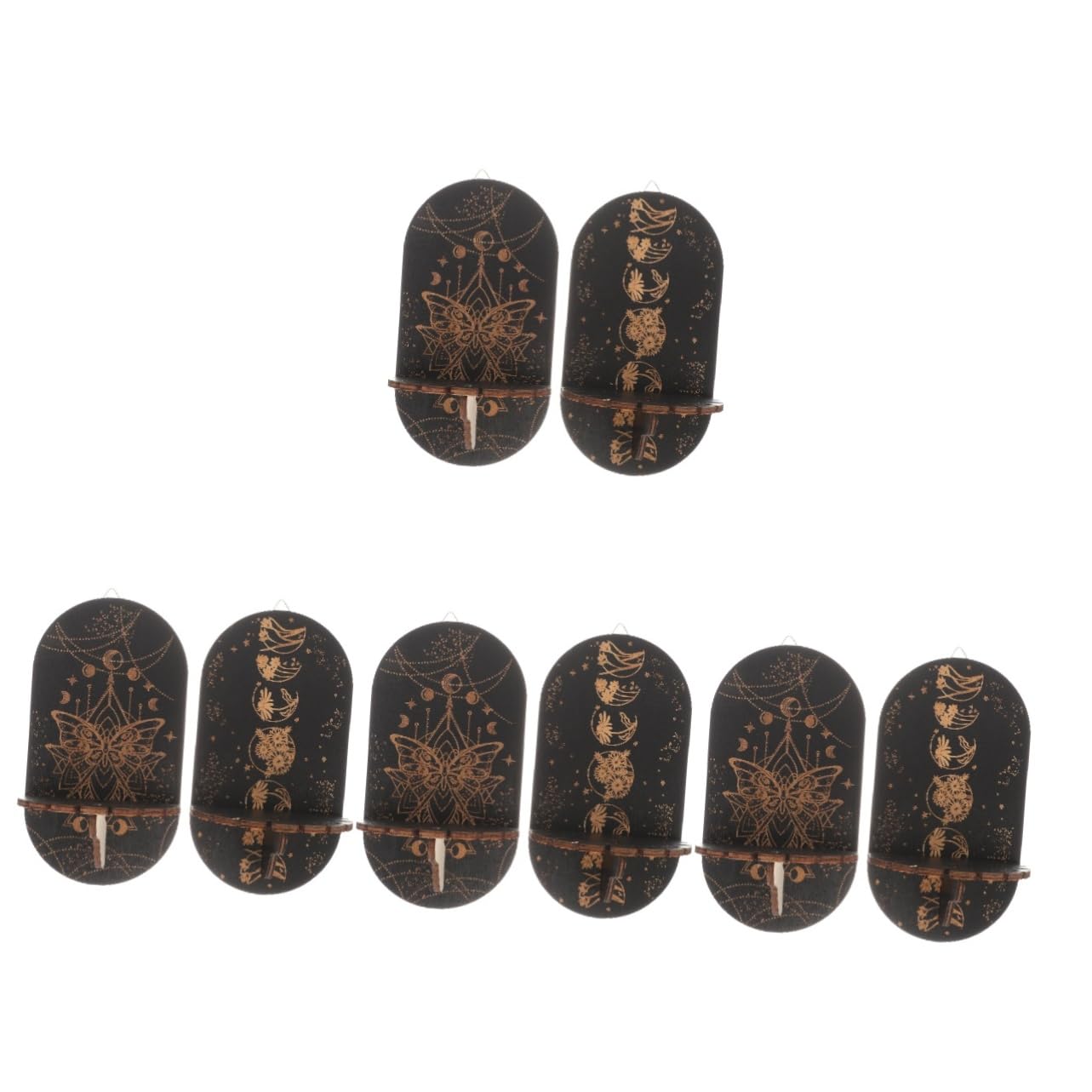 Estante de fase lunar PRETYZOOM de 8 piezas para decoración de pared boho