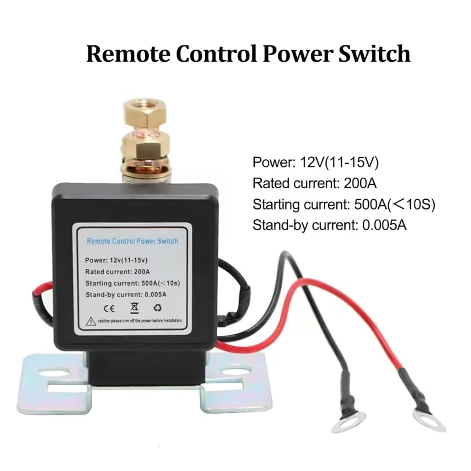 Relé de Batería Inalámbrico Remoto - Arranque a 30m, Interruptor Antirrobo, Instalación DIY Fácil para Coches, Autocaravanas 12V/24V (2Set 12V)