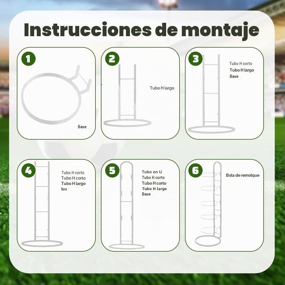 Soporte Balón Fútbol 5 Niveles, Estante Metálico Vertical para Baloncesto, Estantería Almacenaje Pelotas