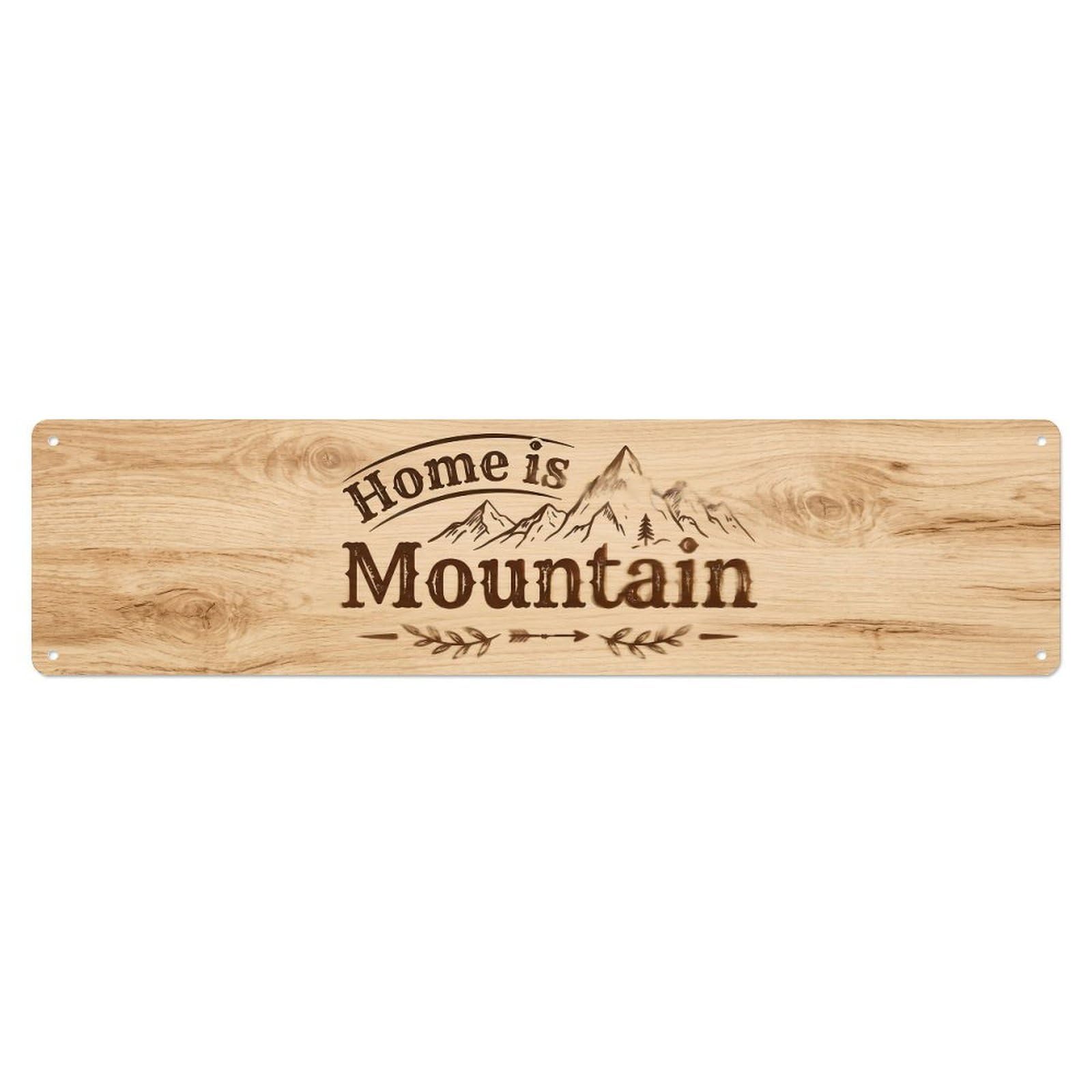 Home Is Mountain Strong Peak Metal Tin Sign