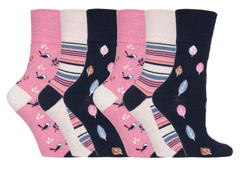 Sock Snob Women's Gg168 New: 6 Pairs Gentle Grip No Elastic Socks 4-8 Uk, 37-42 Eur (4-8 Uk, 37-42 Eur, )