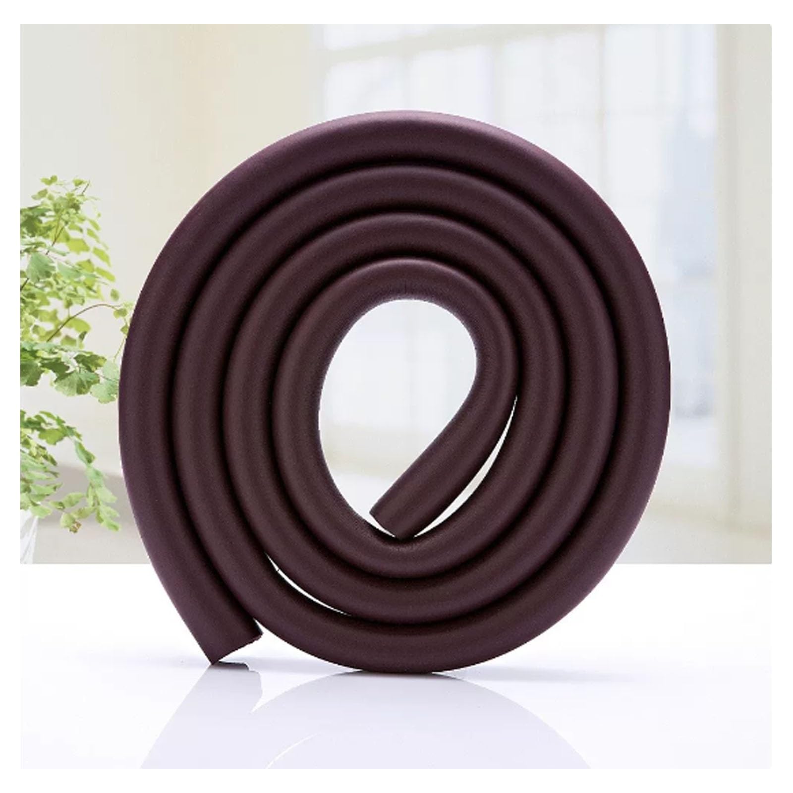 Ypiouren Brown U Shape Anti Collision Strip, Edge Guard, Table Edge Protector, Self Adhesive Edge Padding(,500Cm/196.9In)