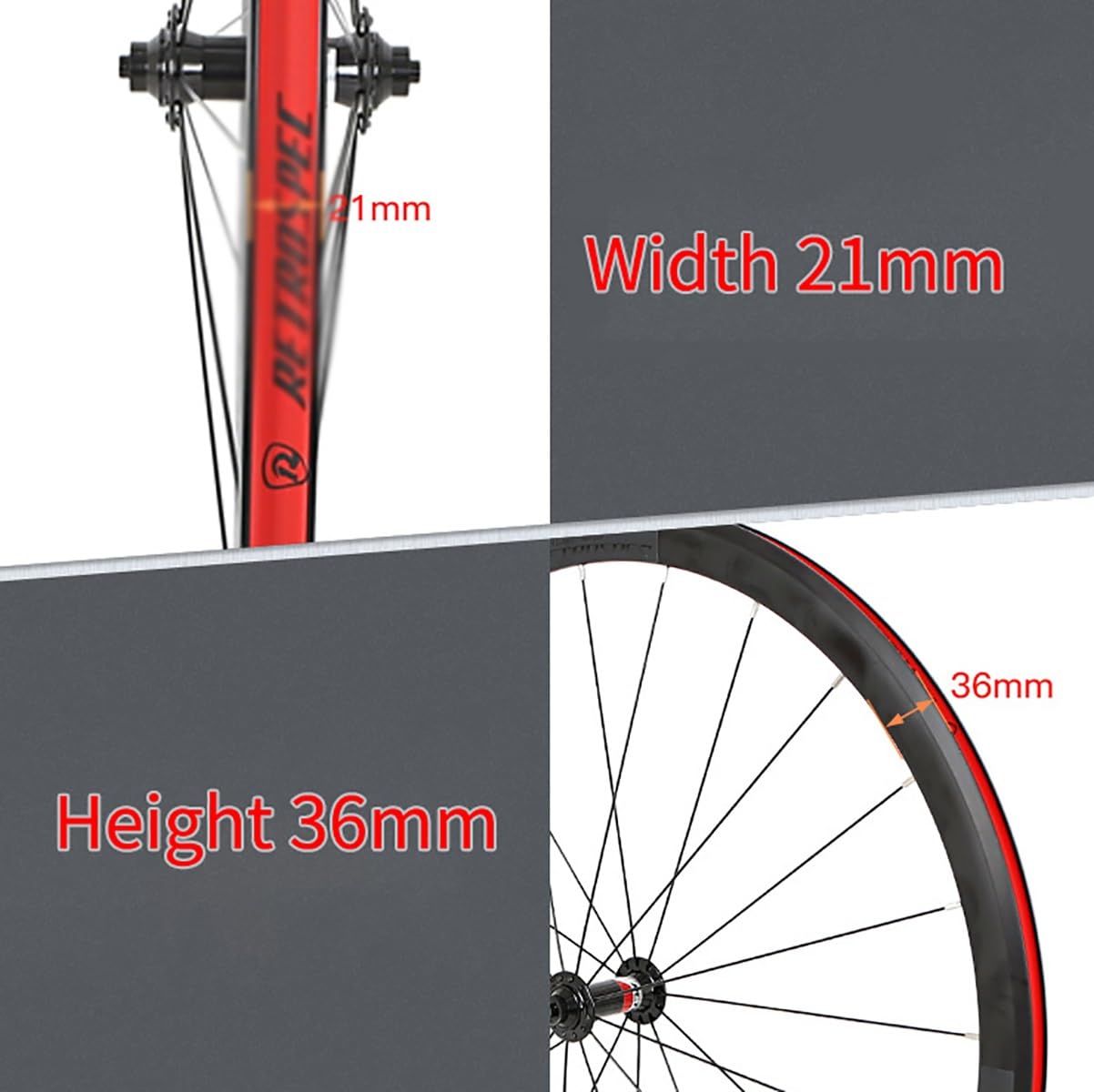 Juego De Ruedas 700C Para Bicicleta De Carretera Llanta Aleación Aluminio
