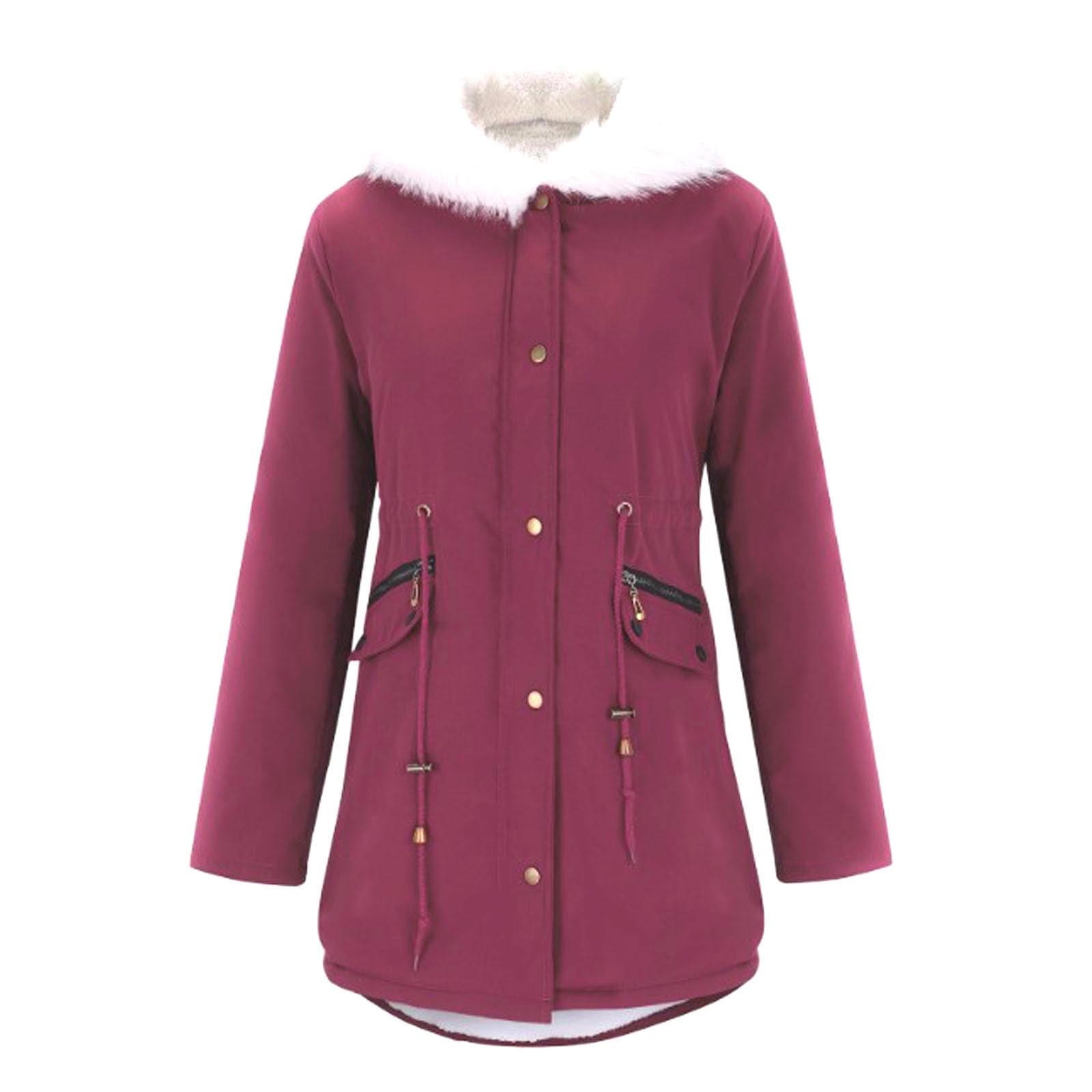 HAOLEI Parka Mujer Invierno,Tallas Grandes Chaqueta Mujer Invierno con Capucha Grueso y Cálido Abrigo Manga Larga de Forro Polar Suave Cómodo Cazadora Acolchada con Cremallera Caliente Cortavientos