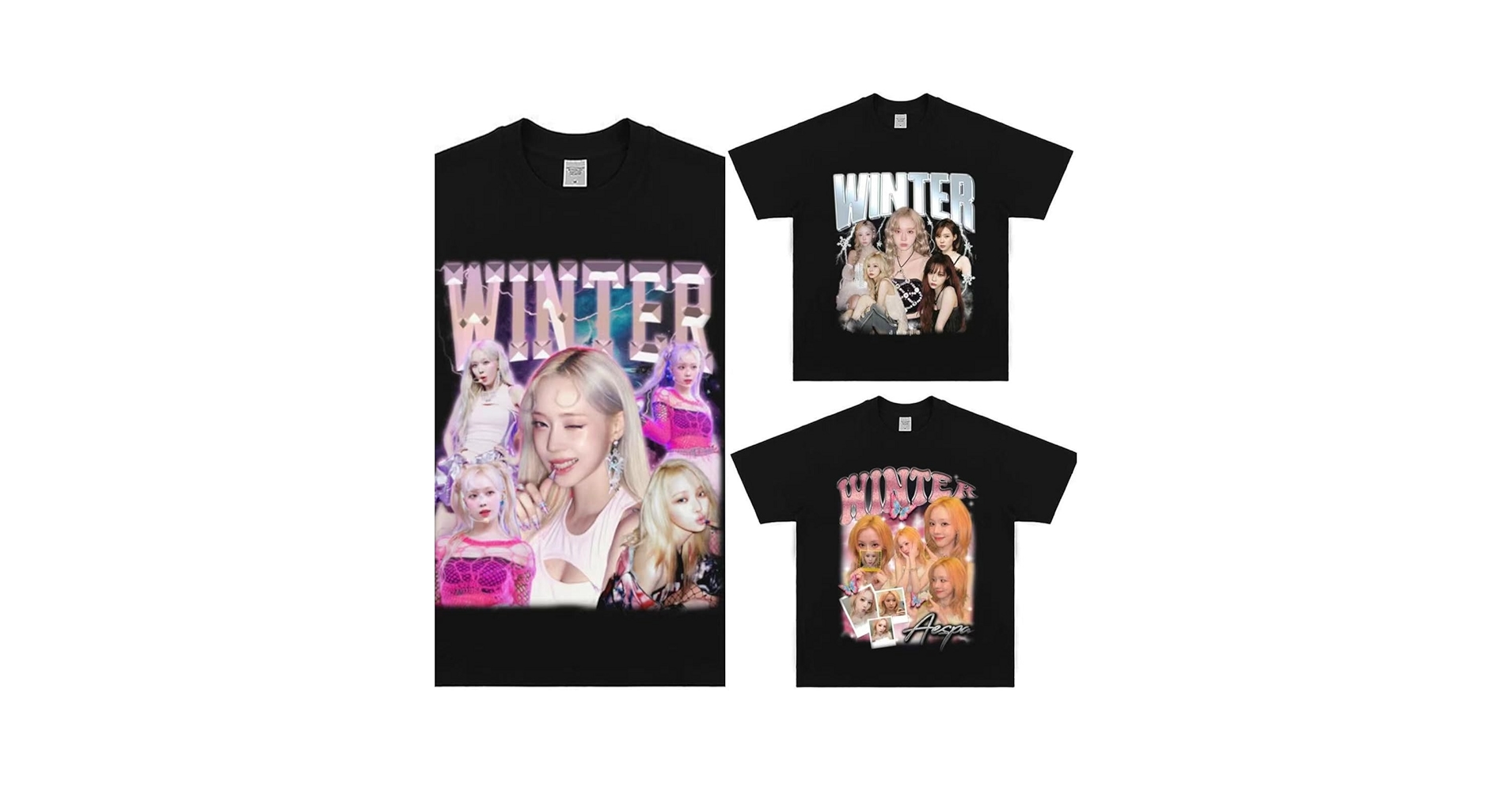 aespaTシャツ　ウィンター aespa winter ウィンター Tシャツ rap hiphopの通販 by yutete