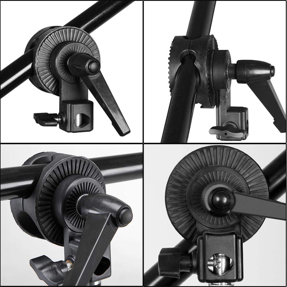Pyxelstudio Lot de 1 Photo Studio Bras Girafe Trépied Boom Arm Extensible Sac Sable Single Clamp 140cm
