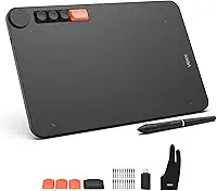 Tablet de desenho gráfico VEIKK Voila L, bloco de desenho 25 x 15 cm, com 4 teclas de atalho de teclado personalizadas, caneta Stylus sem bateria de 8192 níveis, compatível com PC/Mac/Windows/Linux